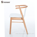 solid beech wood dining-chair fabric-seat durable PP